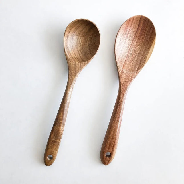 Acacia Wood Utensil Set | 5-pc Non-Stick Kitchen Tools | GenTree Home