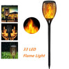Solar flame torches with LED flickering firelight, outdoor garden decor – view 1