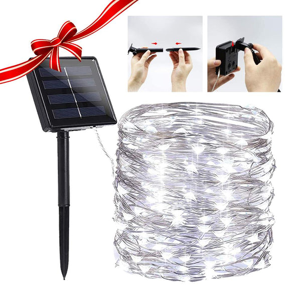 Enchanted solar glow string lights, 20m waterproof outdoor decor – view 3