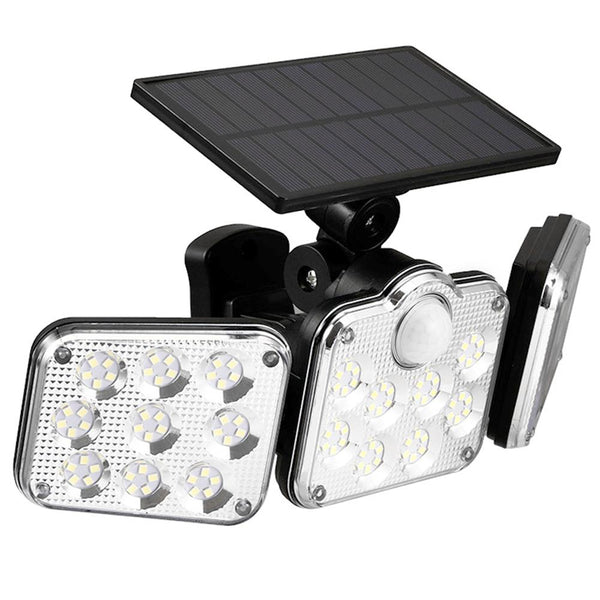 3-head solar motion sensor light with 270-degree angle – product view 3