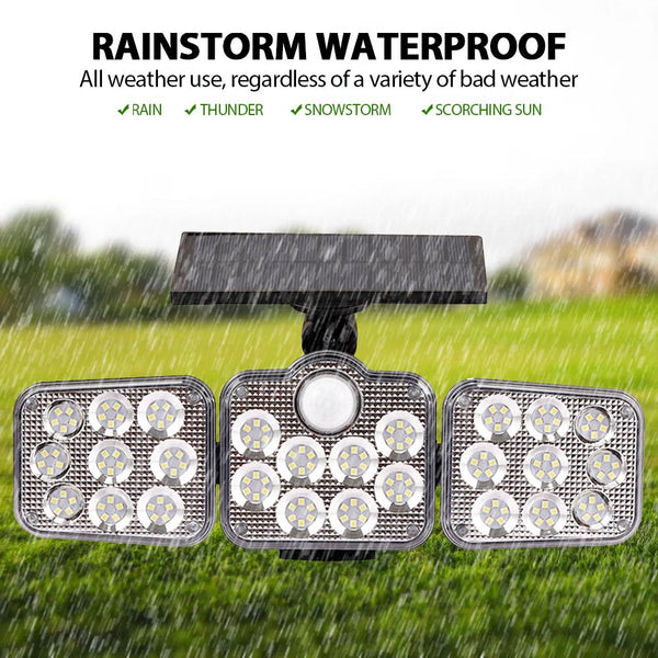3-head solar motion sensor light with 270-degree angle – product view 15