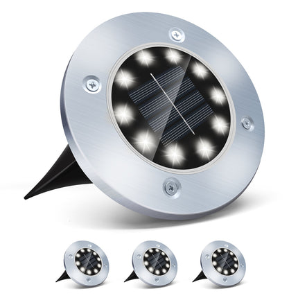 Solar Powered Buried Lights | 8 LED Disk | GenTree Home Shop