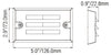 Ironsmith Lighting 5-inch grated brass step light, view 5