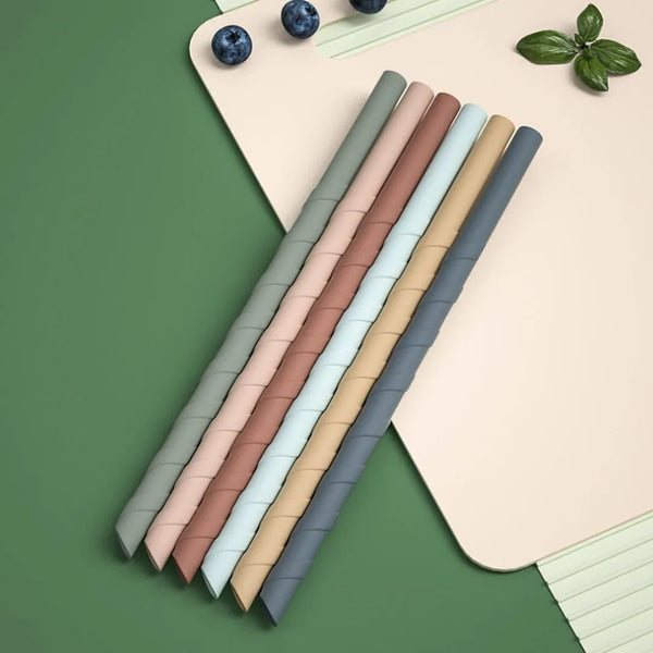 Silicon Reusable Straws | 6pc Colorful Eco-Set | GenTree Home