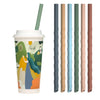 Silicon Reusable Straws | 6pc Colorful Eco-Set | GenTree Home