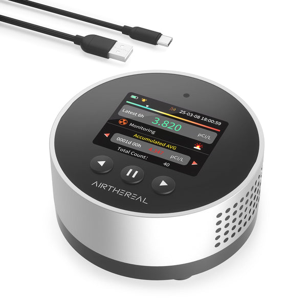 Airthereal RM-65 smart radon detector with color display