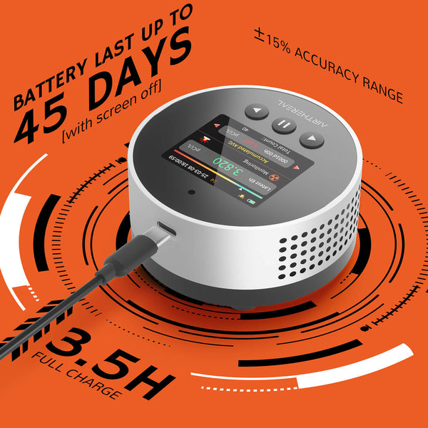 Airthereal RM-65 radon detector, product view