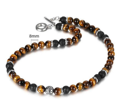 Tiger Eye & Amazon Stone 108-Bead Mala | GenTree Home Decor