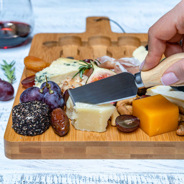 Bamboo Cheese Board and Knife Set | Artisan Host Gift | GenTree Home