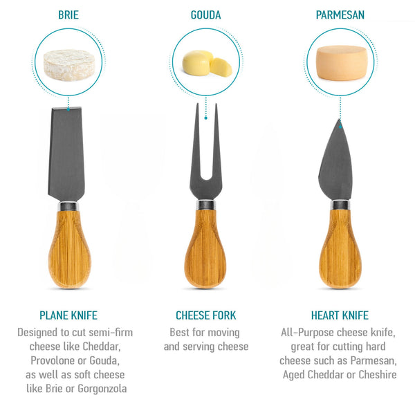 Bamboo Cheese Board and Knife Set | Artisan Host Gift | GenTree Home