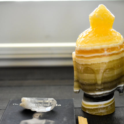 Onyx Buddha Head | Hand-Carved Zen Decor | GenTree Home