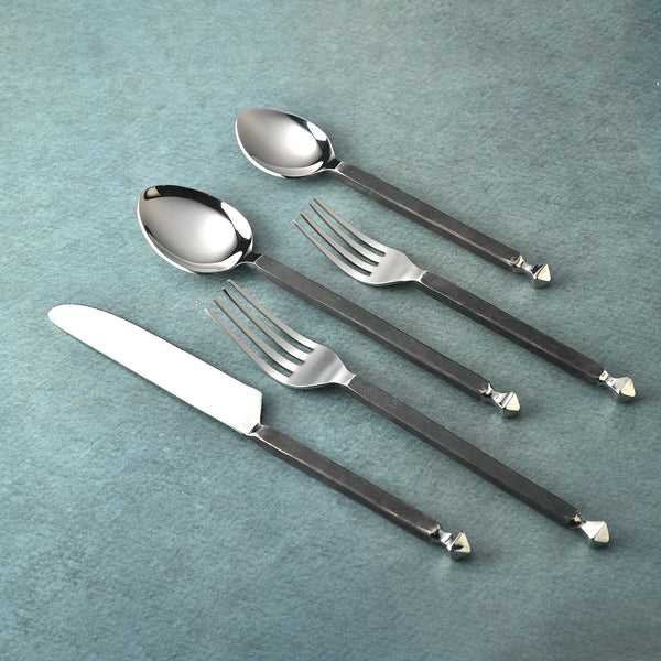 INOX Artisans Crown forged flatware place setting, view 4