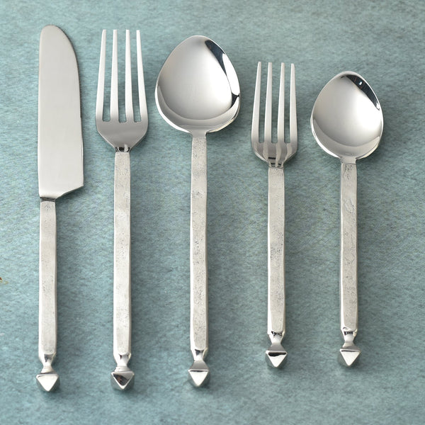 INOX Artisans Crown forged flatware place setting, view 8