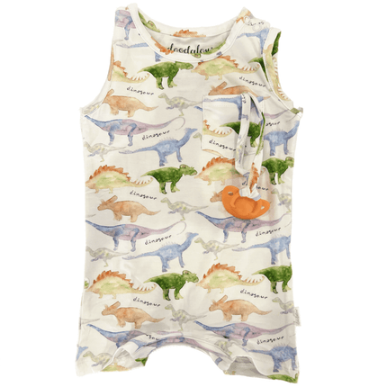 Doodalou Bamboo Baby Romper Tank with Shorts | Dinomite | GenTree Home