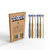 Eco-friendly toothbrush with charcoal bristles in sustainable craft paper packaging