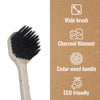 Wide-Head Charcoal Infused Toothbrush | Premium Cedarwood Oral Care
