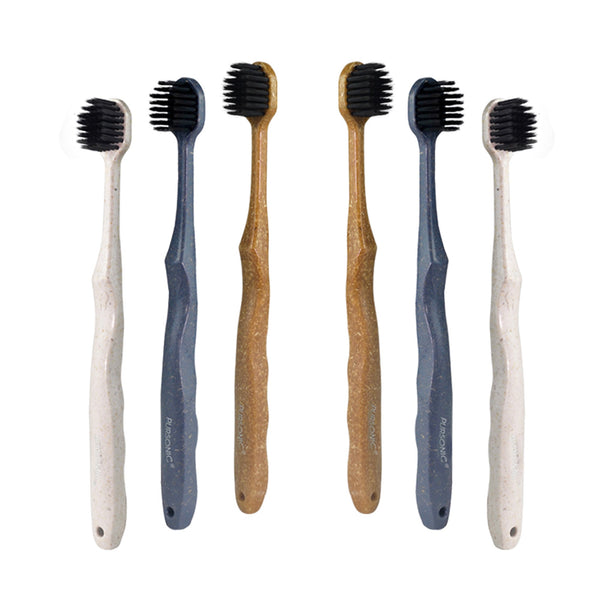 Wide-Head Charcoal Infused Toothbrush | Premium Cedarwood Oral Care