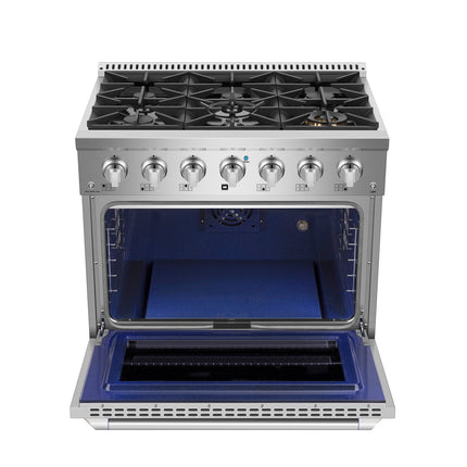 Empava 36" Pro-Style Gas Range | 6-Burner Convection | GenTree Home