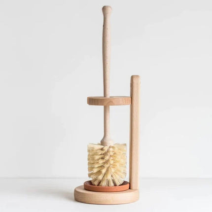 Plastic-Free Toilet Brush & Stand | Natural Sisal Bristles | GenTree Home