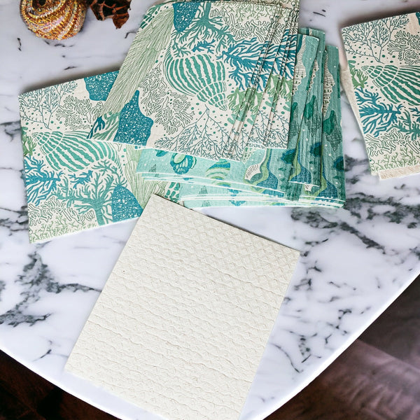 Close-up view of biodegradable wood pulp cleaning cloth texture