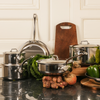 Mauviel 1830 M'COOK 5-Ply 12-Piece Cookware Set With Cast Stainless Steel Handles