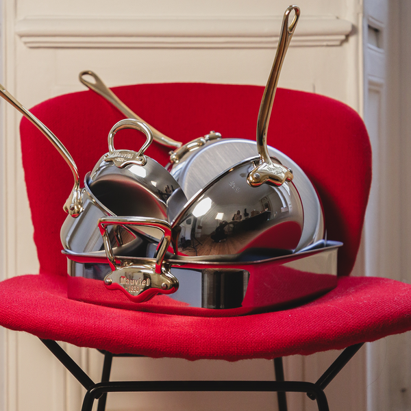 Mauviel 1830 M'COOK B 5-Ply 5-Piece Cookware Set With Brass Handles