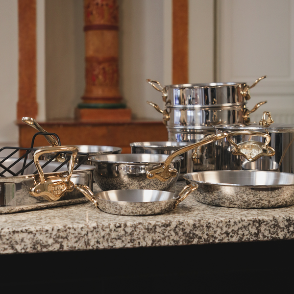 Mauviel 1830 M'COOK B 5-Ply 5-Piece Cookware Set With Brass Handles
