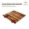 Handcrafted Olive Wood Trivet | Natural Heat-Resistant Pan Coaster | GenTree Home