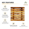 Sizes and grain patterns will vary due to the organic nature of olive wood.