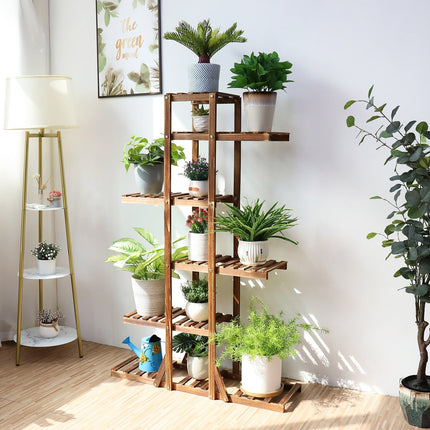 Eco 6-Tier Pine Wood Plant Stand | Vertical Decor | GenTree
