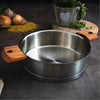 CRISTEL Strate 18/10 stainless steel saute pan with flat glass lid