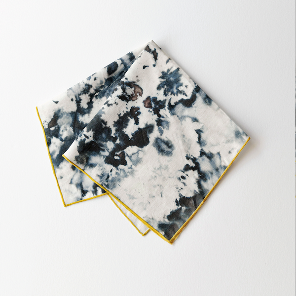 Goldie Home Grey Marble linen dinner napkin, view 8