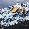 Goldie Home Grey Marble linen table runner, 16 x 90 inches, view 3