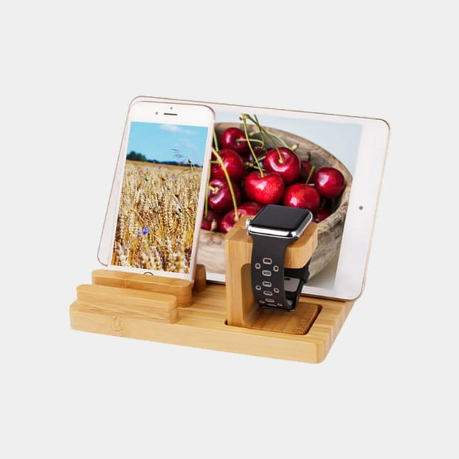 Bamboo 4-Port Charging Stand | Eco-Friendly | GenTree Home