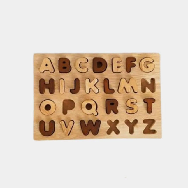 Natural Wood Alphabet Puzzle | Montessori Toy | GenTree Home