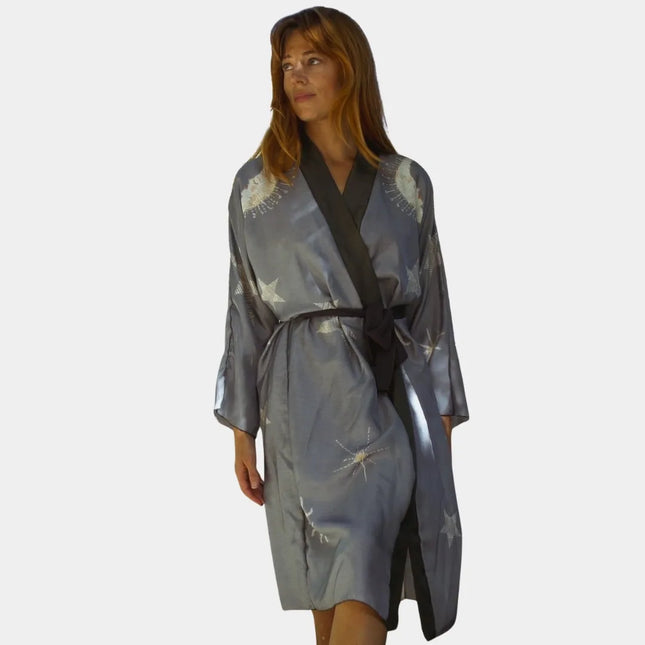 Eco-Certified Silk Robe | Tailored Summer Elegance | GenTree Home