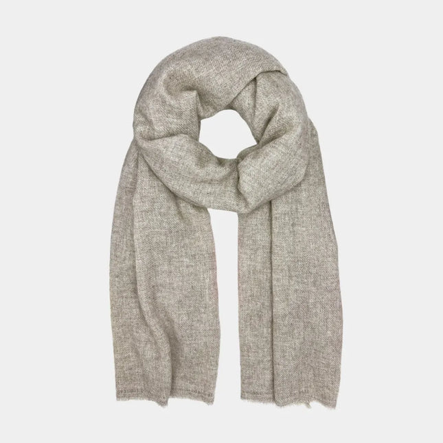 Beige Cashmere Scarf | Handloom Himalayan Luxury | GenTree Home