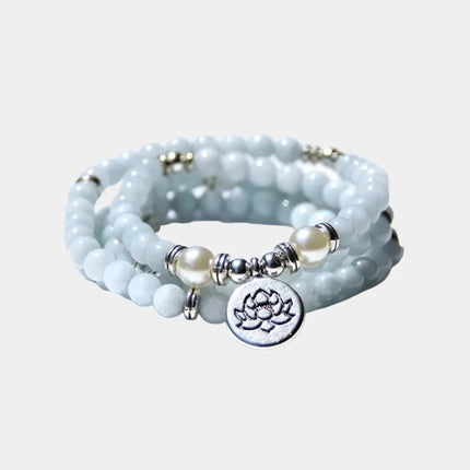 Tiger Eye & Amazon Stone 108-Bead Mala | GenTree Home Decor