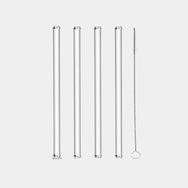 5.9-inch reusable glass straws in sustainable borosilicate glass, eco-friendly drinkware for cocktails