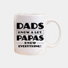 Close-up of bold sublimation print on Papa coffee mug, high-quality durable ceramic with ergonomic C-handle