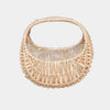 Eco-friendly half-moon wicker basket with handle, handcrafted from sustainable natural willow