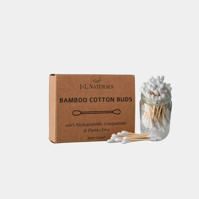 Bamboo Cotton Buds 200-Pack | Eco-Friendly Swabs | GenTree Home