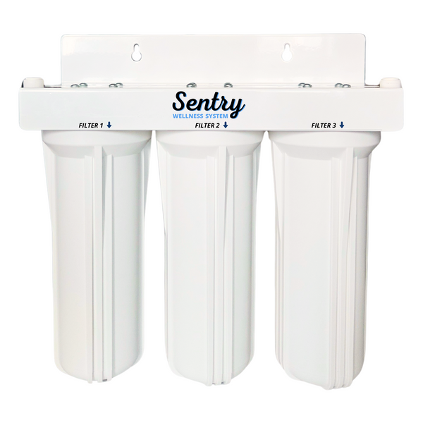 Sentry TriGuard wellness water filtration system in white