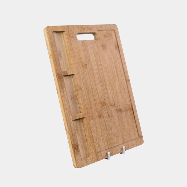 Extra large 17x12.5 inch bamboo cutting board, professional-grade wood prep station