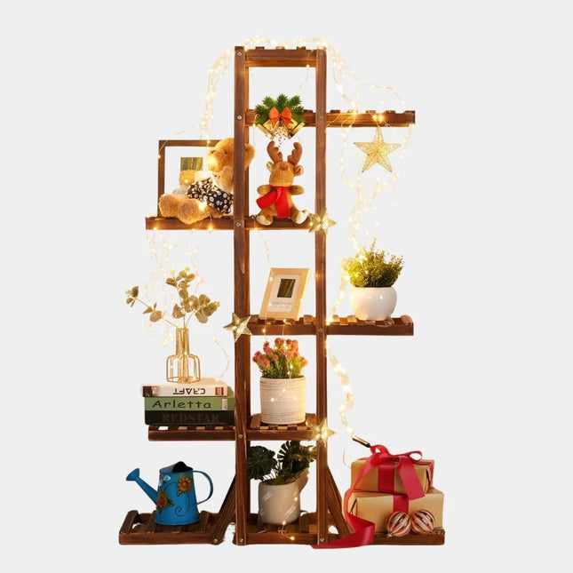 Eco 6-Tier Pine Wood Plant Stand | Vertical Decor | GenTree