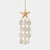 Bohemian capiz shell wind chime with white moon-shaped shells, handcrafted coastal home decor