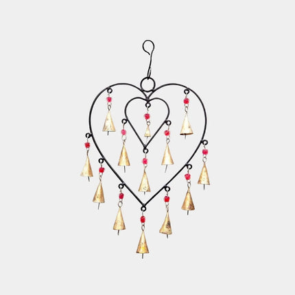 Heart Chime Sacred Space Hanging Bells | Handcrafted Decor | GenTree Home