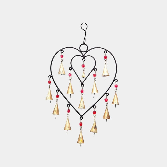 Heart Chime Sacred Space Hanging Bells | Handcrafted Decor | GenTree Home