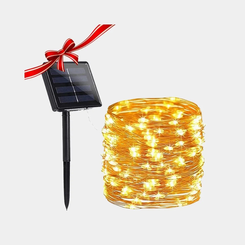 Enchanted solar glow string lights, 20m waterproof outdoor decor – view 1