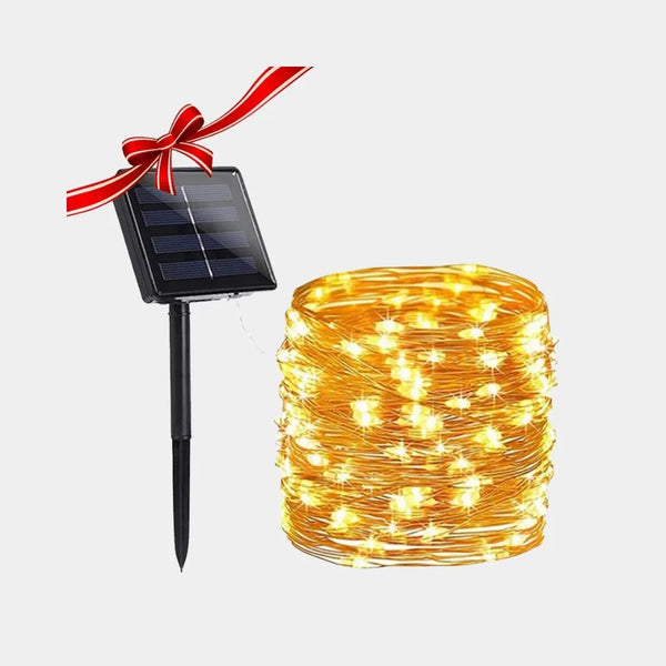 Enchanted solar glow string lights, 20m waterproof outdoor decor – view 1